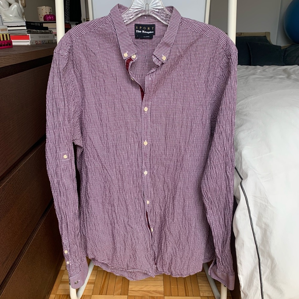 The Kooples Sport Plaid Button Up Shirt Size L